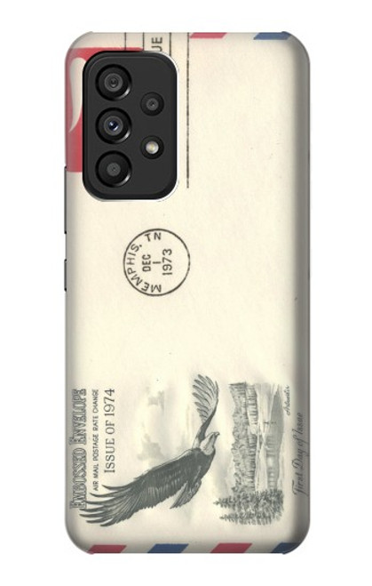 W3551 Vintage Airmail Envelope Art Hard Case and Leather Flip Case For Samsung Galaxy A53 5G