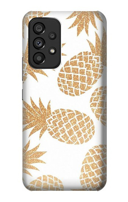 W3718 Seamless Pineapple Hard Case and Leather Flip Case For Samsung Galaxy A53 5G