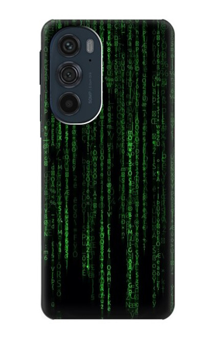 W3668 Binary Code Hard Case and Leather Flip Case For Motorola Edge 30 Pro