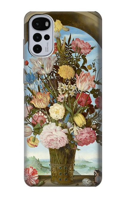 W3749 Vase of Flowers Hard Case and Leather Flip Case For Motorola Moto G22