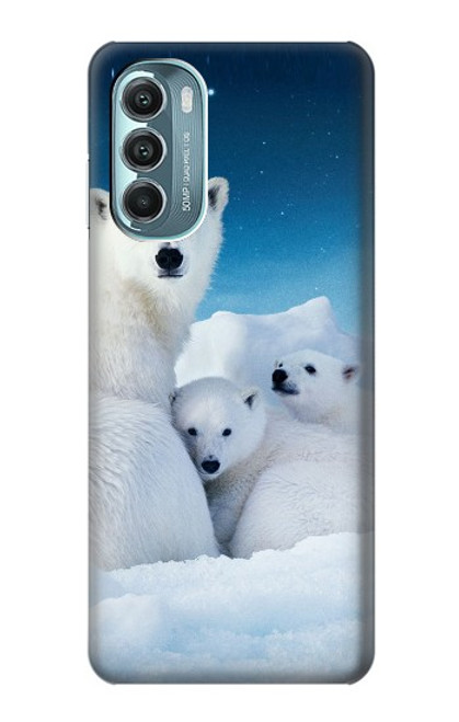 W0285 Polar Bear Family Arctic Hard Case and Leather Flip Case For Motorola Moto G Stylus 5G (2022)