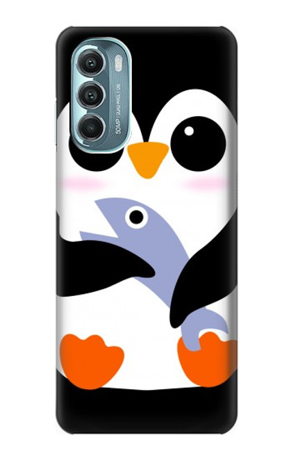 W2631 Cute Baby Penguin Hard Case and Leather Flip Case For Motorola Moto G Stylus 5G (2022)