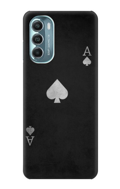 W3152 Black Ace of Spade Hard Case and Leather Flip Case For Motorola Moto G Stylus 5G (2022)