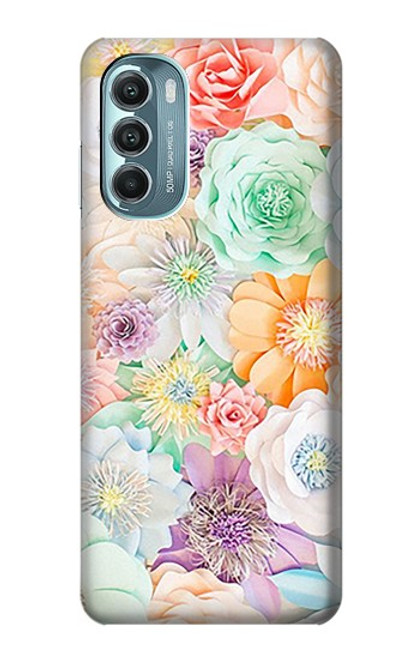 W3705 Pastel Floral Flower Hard Case and Leather Flip Case For Motorola Moto G Stylus 5G (2022)