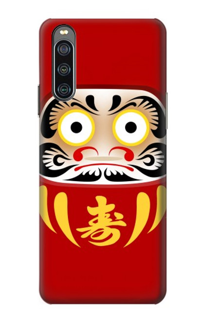 W3045 Japan Good Luck Daruma Doll Hard Case and Leather Flip Case For Sony Xperia 10 IV