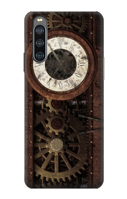 W3221 Steampunk Clock Gears Hard Case and Leather Flip Case For Sony Xperia 10 IV