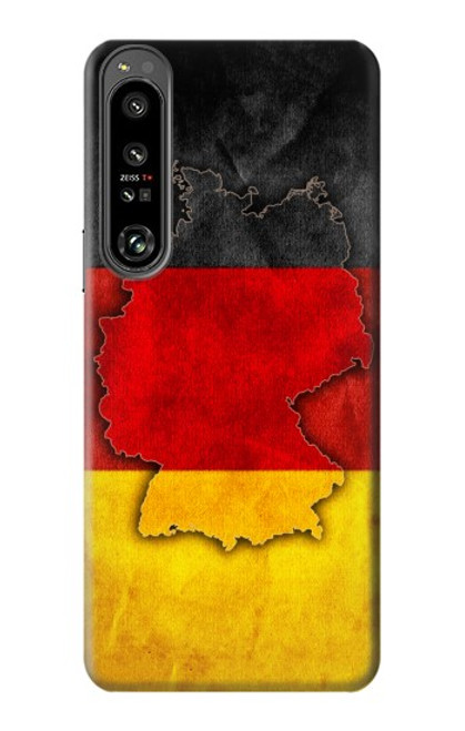 W2935 Germany Flag Map Hard Case and Leather Flip Case For Sony Xperia 1 IV