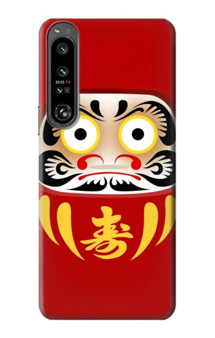 W3045 Japan Good Luck Daruma Doll Hard Case and Leather Flip Case For Sony Xperia 1 IV