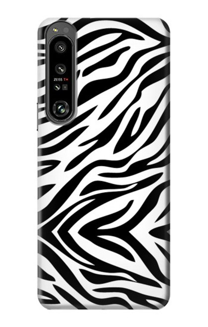 W3056 Zebra Skin Texture Graphic Printed Hard Case and Leather Flip Case For Sony Xperia 1 IV