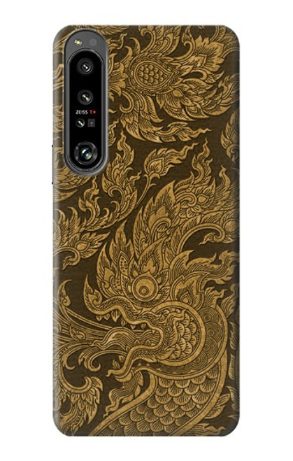 W3382 Thai Art Naga Hard Case and Leather Flip Case For Sony Xperia 1 IV