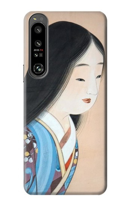 W3483 Japan Beauty Kimono Hard Case and Leather Flip Case For Sony Xperia 1 IV