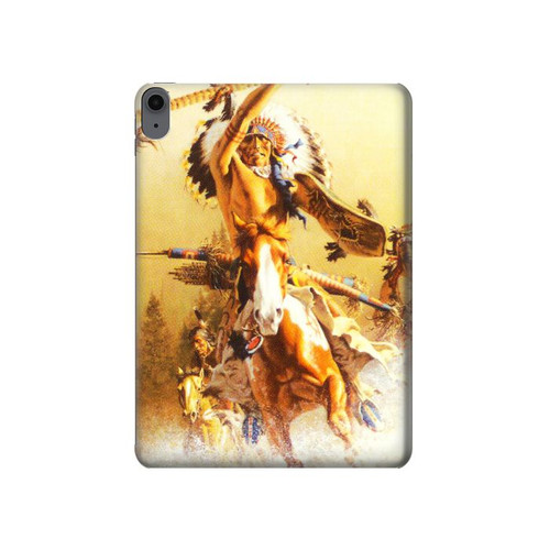 W1087 Red Indian Warrior Tablet Hard Case For iPad Air (2022, 2020), Air 11 (2024), Pro 11 (2022)