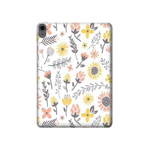 W2354 Pastel Flowers Pattern Tablet Hard Case For iPad Air (2022, 2020), Air 11 (2024), Pro 11 (2022)