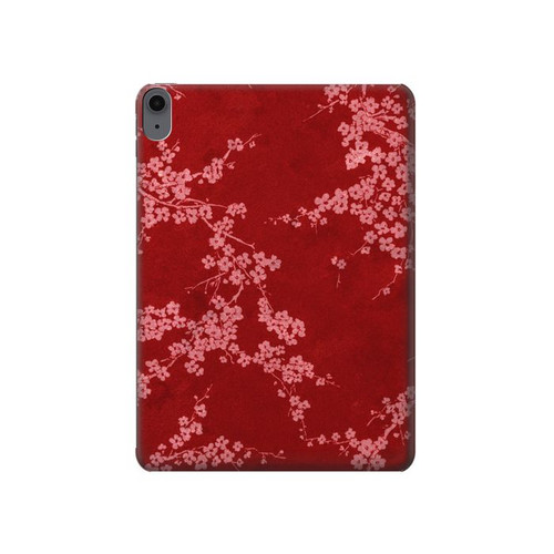 W3817 Red Floral Cherry blossom Pattern Tablet Hard Case For iPad Air (2022, 2020), Air 11 (2024), Pro 11 (2022)