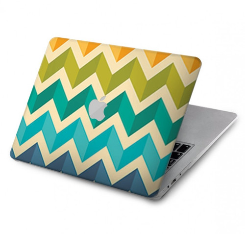 W2362 Rainbow Colorful Shavron Zig Zag Pattern Hard Case Cover For MacBook Air 13″ (2022,2024) - A2681, A3113