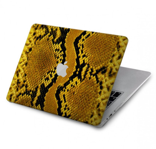 W3365 Yellow Python Skin Graphic Print Hard Case Cover For MacBook Air 13″ (2022,2024) - A2681, A3113