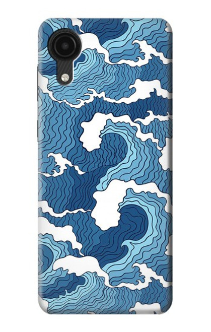 W3751 Wave Pattern Hard Case and Leather Flip Case For Samsung Galaxy A03 Core