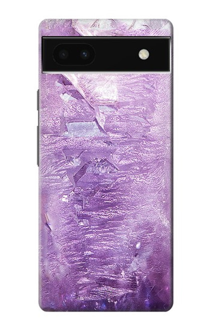 W2690 Amethyst Crystals Graphic Printed Hard Case and Leather Flip Case For Google Pixel 6a