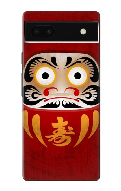 W3023 Japan Good Luck Daruma Doll Hard Case and Leather Flip Case For Google Pixel 6a