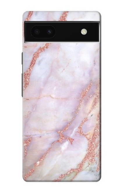 W3482 Soft Pink Marble Graphic Print Hard Case and Leather Flip Case For Google Pixel 6a