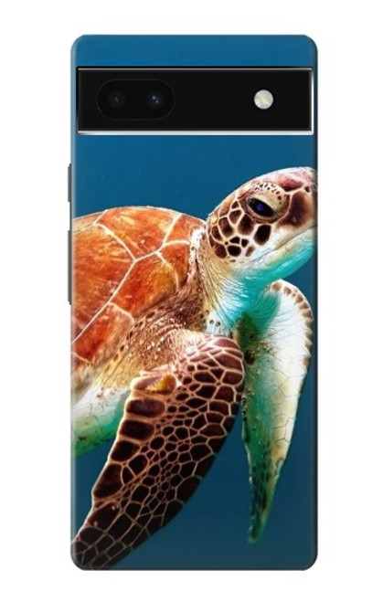 W3497 Green Sea Turtle Hard Case and Leather Flip Case For Google Pixel 6a