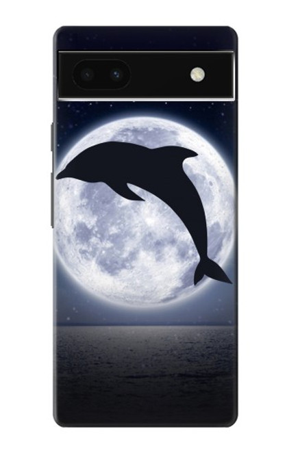 W3510 Dolphin Moon Night Hard Case and Leather Flip Case For Google Pixel 6a