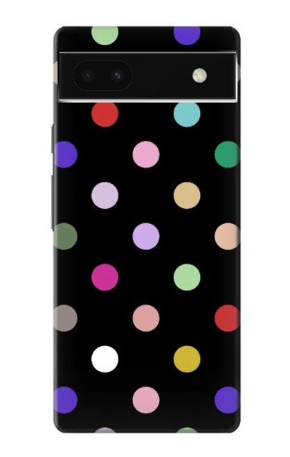 W3532 Colorful Polka Dot Hard Case and Leather Flip Case For Google Pixel 6a