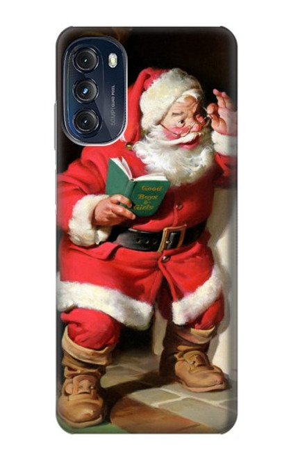 W1417 Santa Claus Merry Xmas Hard Case and Leather Flip Case For Motorola Moto G (2022)