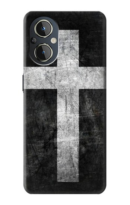 W3491 Christian Cross Hard Case and Leather Flip Case For OnePlus Nord N20 5G