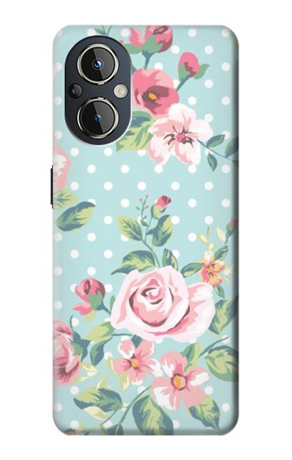 W3494 Vintage Rose Polka Dot Hard Case and Leather Flip Case For OnePlus Nord N20 5G