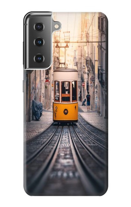 W3867 Trams in Lisbon Hard Case and Leather Flip Case For Samsung Galaxy S21 Plus 5G, Galaxy S21+ 5G