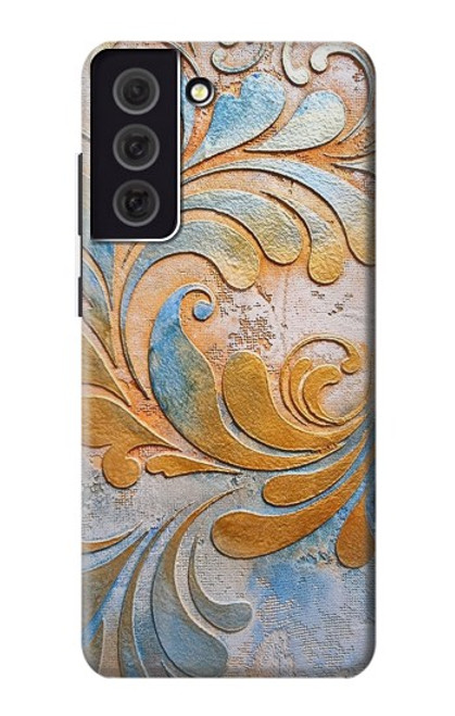 W3875 Canvas Vintage Rugs Hard Case and Leather Flip Case For Samsung Galaxy S21 FE 5G