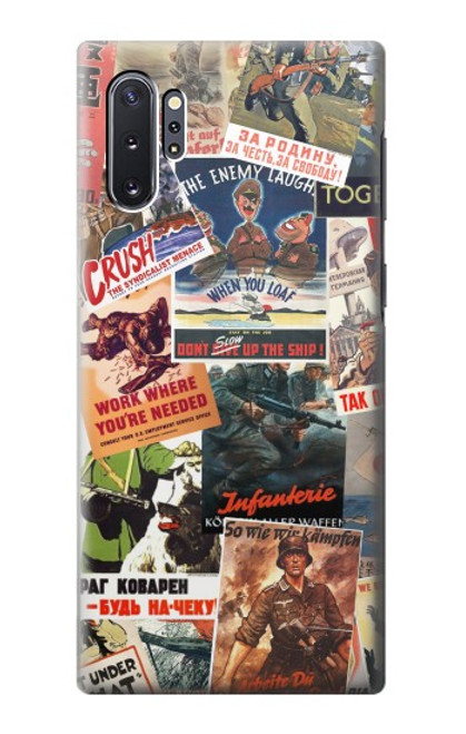 W3905 Vintage Army Poster Hard Case and Leather Flip Case For Samsung Galaxy Note 10 Plus