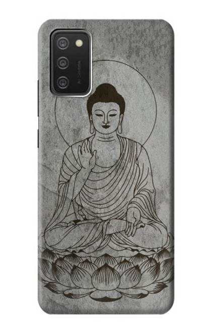 W3873 Buddha Line Art Hard Case and Leather Flip Case For Samsung Galaxy A03S