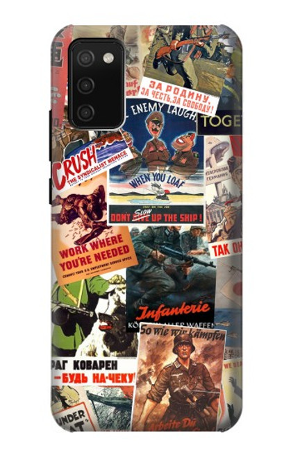 W3905 Vintage Army Poster Hard Case and Leather Flip Case For Samsung Galaxy A02s, Galaxy M02s  (NOT FIT with Galaxy A02s Verizon SM-A025V)