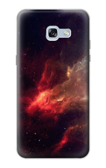 W3897 Red Nebula Space Hard Case and Leather Flip Case For Samsung Galaxy A5 (2017)