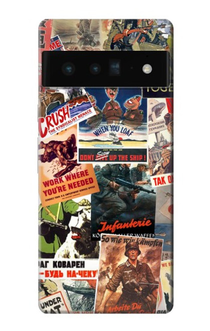 W3905 Vintage Army Poster Hard Case and Leather Flip Case For Google Pixel 6 Pro