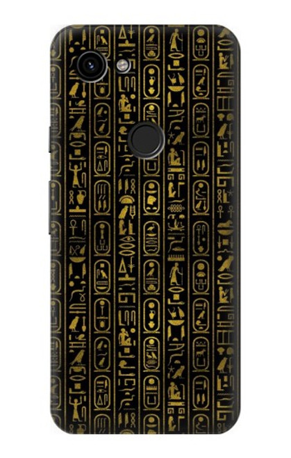 W3869 Ancient Egyptian Hieroglyphic Hard Case and Leather Flip Case For Google Pixel 3a