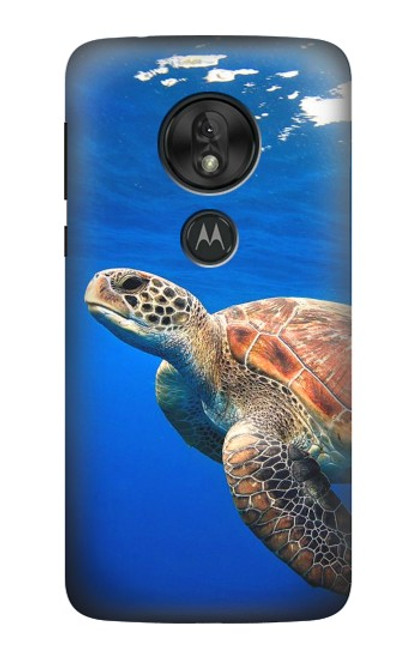 W3898 Sea Turtle Hard Case and Leather Flip Case For Motorola Moto G7 Power