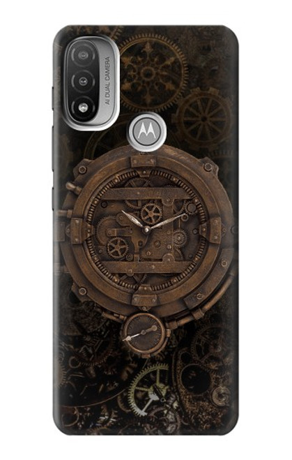 W3902 Steampunk Clock Gear Hard Case and Leather Flip Case For Motorola Moto E20,E30,E40