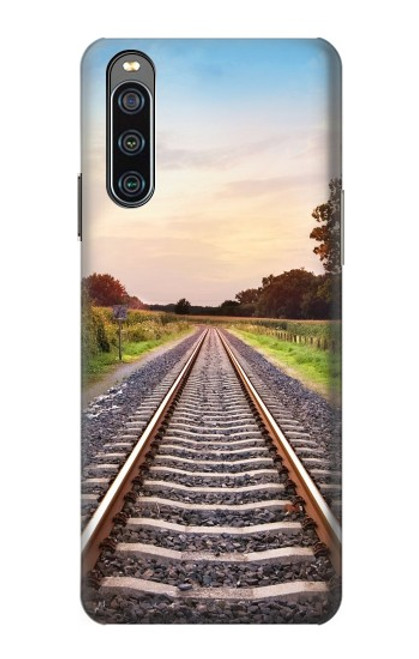 W3866 Railway Straight Train Track Hard Case and Leather Flip Case For Sony Xperia 10 IV