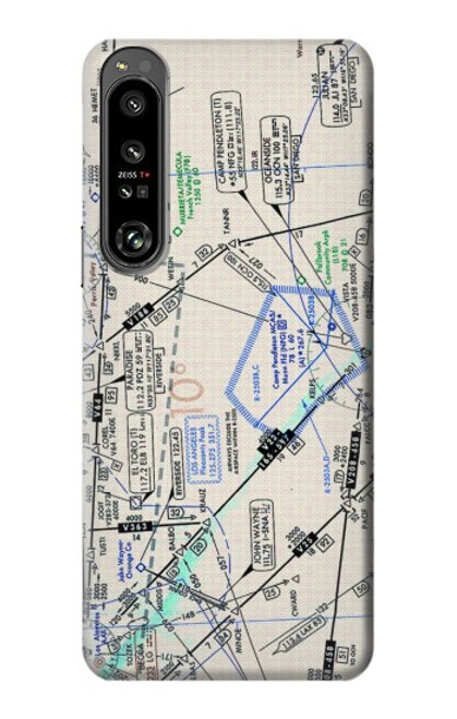 W3882 Flying Enroute Chart Hard Case and Leather Flip Case For Sony Xperia 1 IV