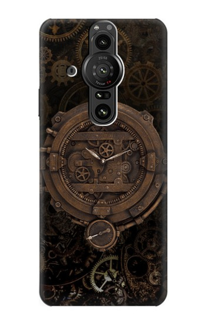 W3902 Steampunk Clock Gear Hard Case and Leather Flip Case For Sony Xperia Pro-I