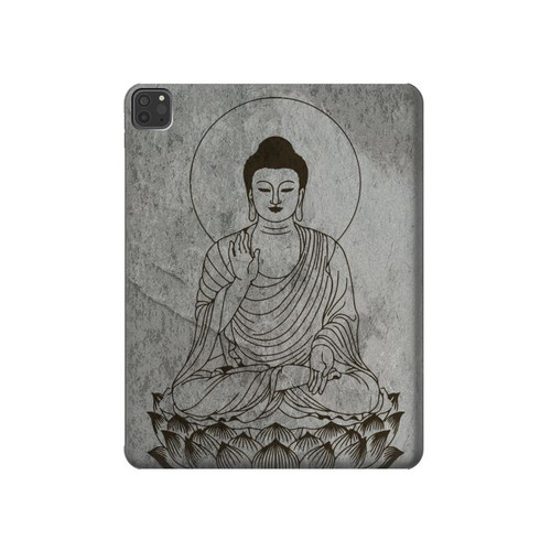 W3873 Buddha Line Art Tablet Hard Case For iPad Pro 11 (2021,2020,2018, 3rd, 2nd, 1st)