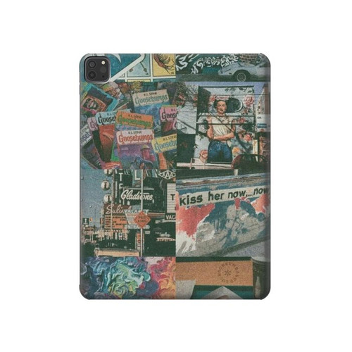 W3909 Vintage Poster Tablet Hard Case For iPad Pro 11 (2021,2020,2018, 3rd, 2nd, 1st)