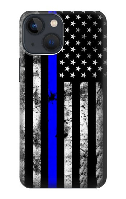 W3244 Thin Blue Line USA Hard Case and Leather Flip Case For iPhone 14