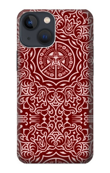 W3556 Yen Pattern Hard Case and Leather Flip Case For iPhone 14