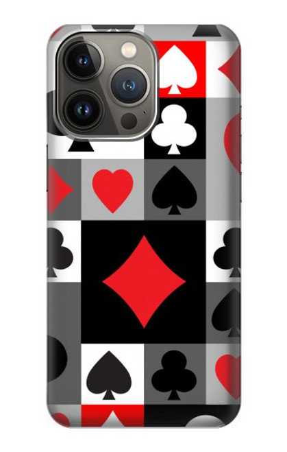 W3463 Poker Card Suit Hard Case and Leather Flip Case For iPhone 14 Pro