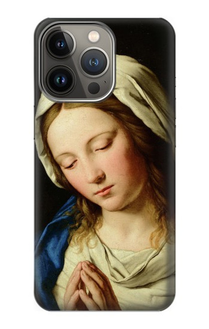 W3476 Virgin Mary Prayer Hard Case and Leather Flip Case For iPhone 14 Pro