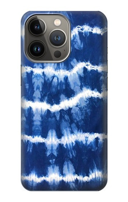 W3671 Blue Tie Dye Hard Case and Leather Flip Case For iPhone 14 Pro